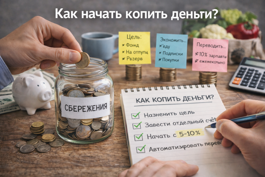 как начать копить деньги