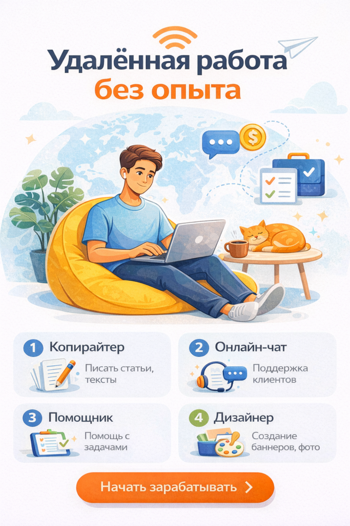 Удалённая работа без опыта